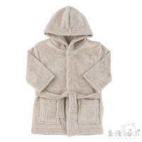FBR305-BI: Biscuit Animal Embossed Hooded Robe (0-6 Months)